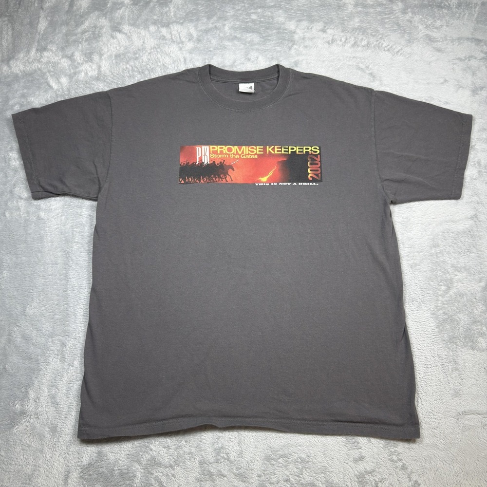 Vintage Promise Keepers Shirt Mens XL 2002 Storm the Gates Christian Tee Y2K
